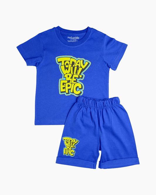 Summer Kids Short Set - Ink Blue Epic