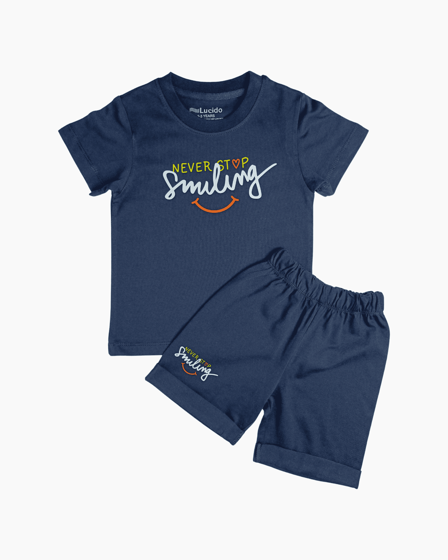 Summer Kids Short Set - Navy Blue