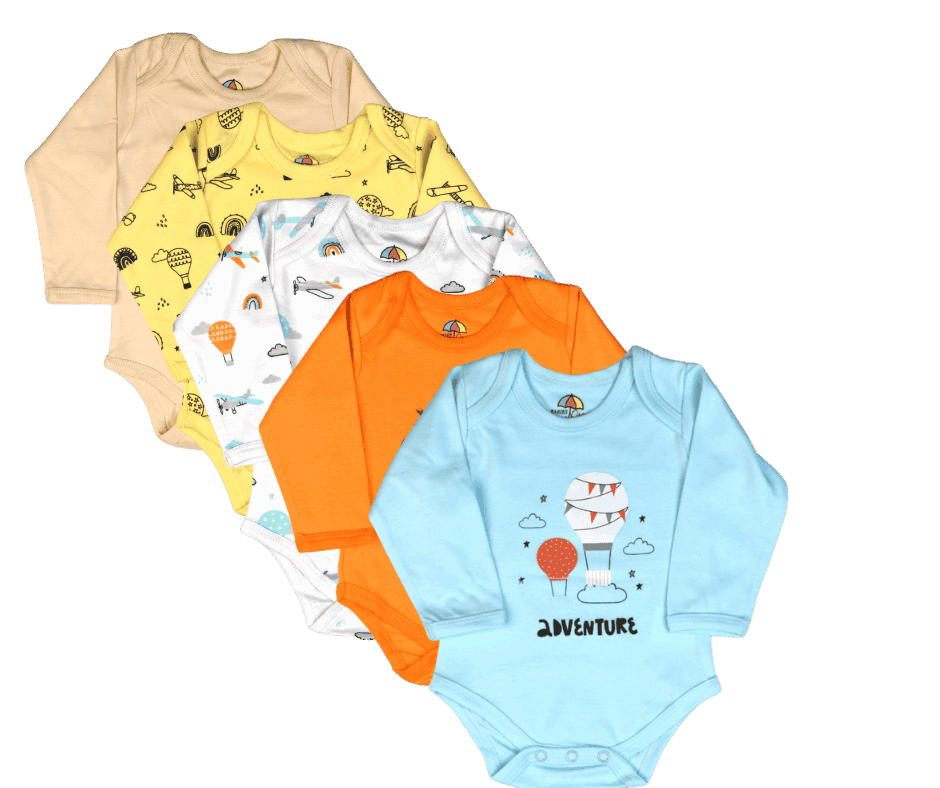 BRL Baby Boy Bodysuit Pack 5 Multi