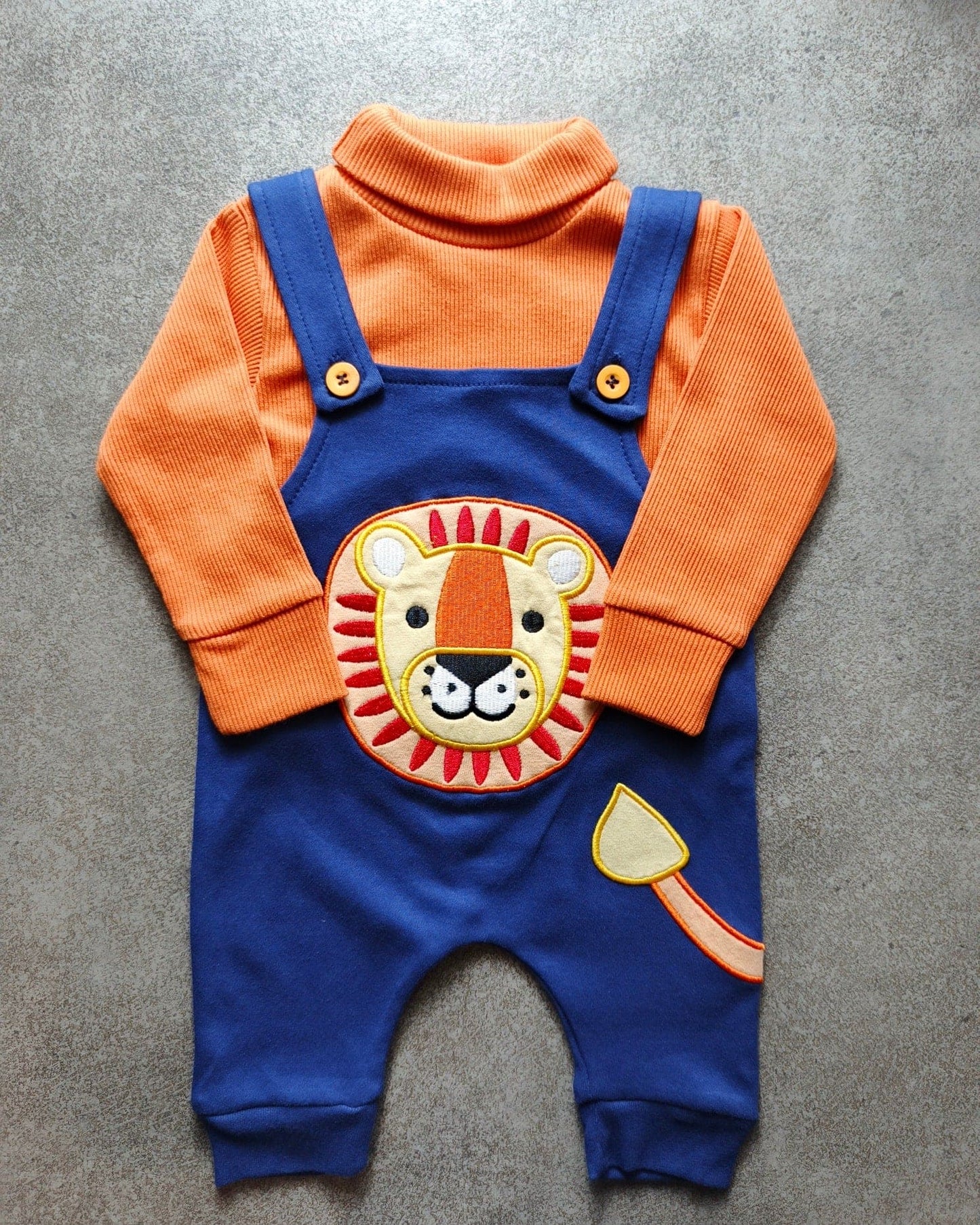 Winter Dungaree Suit Orange Inner