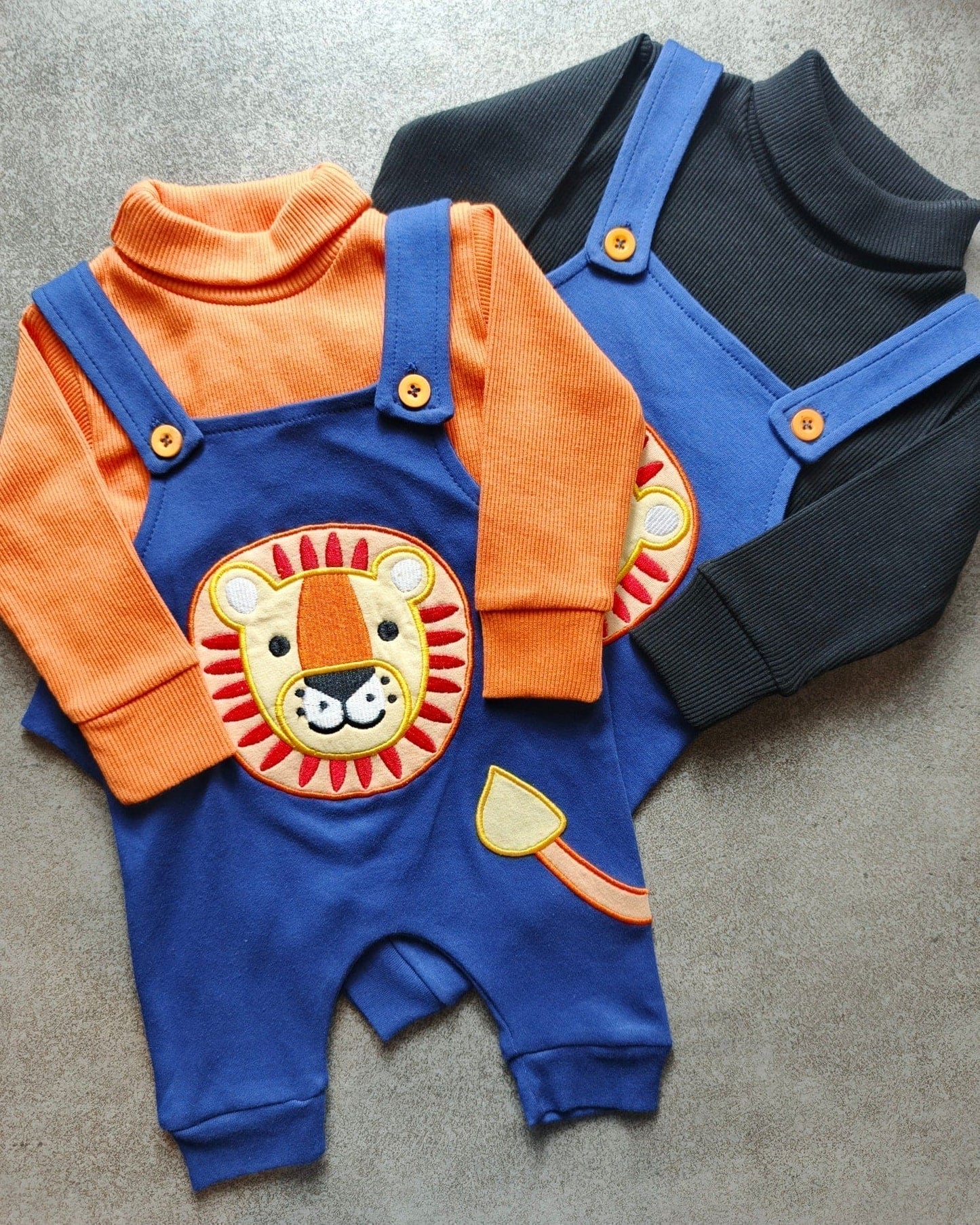 Winter Dungaree Suit Orange Inner