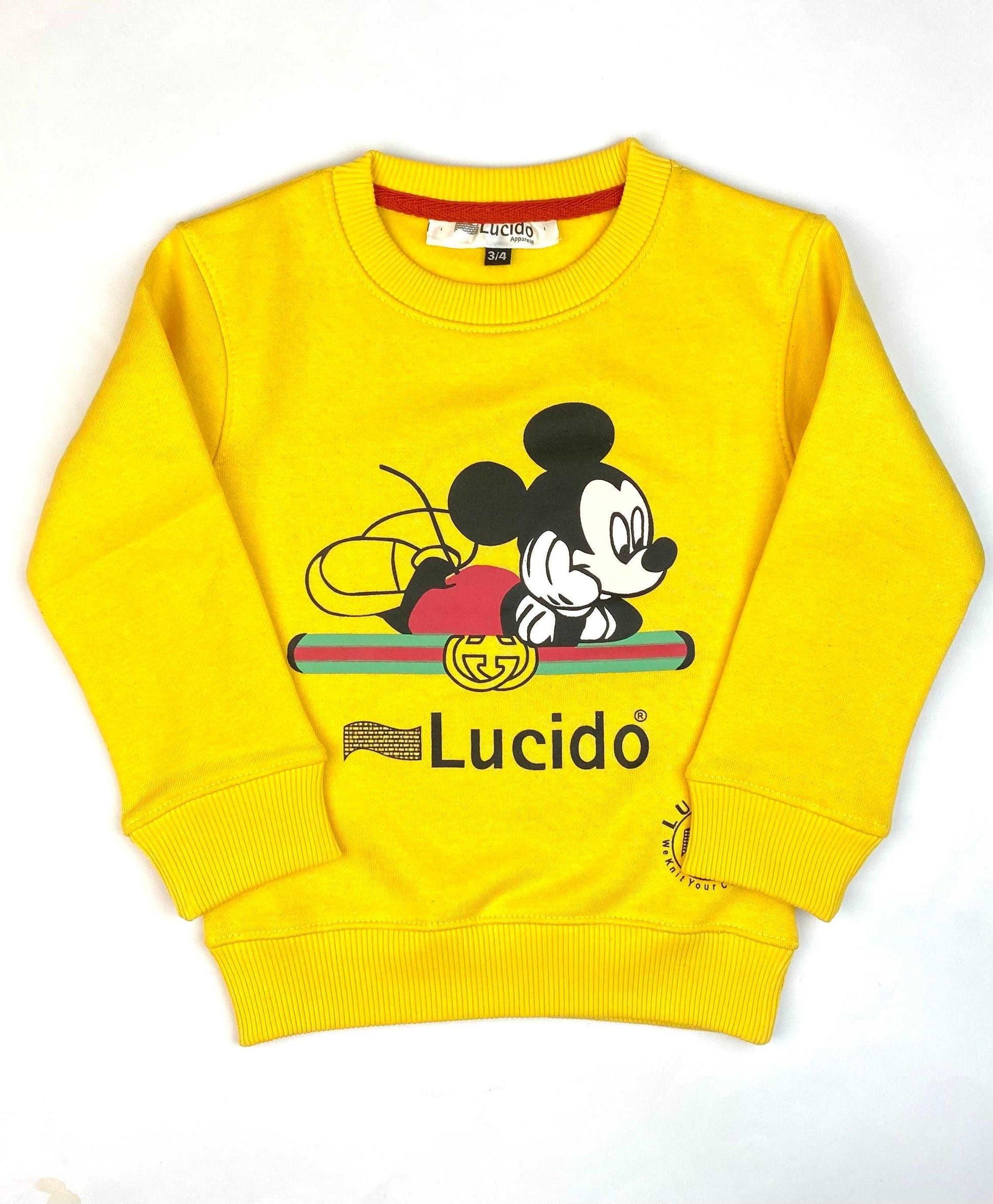 Yellow Mickey Sweatshirt Kids